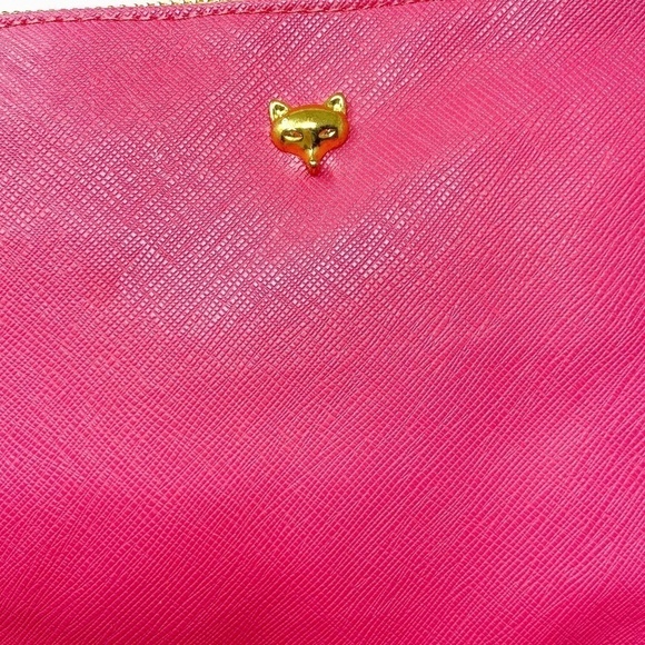 Vegan Leather Hot Pink Zip Top Bag NWOT - Picture 6 of 9